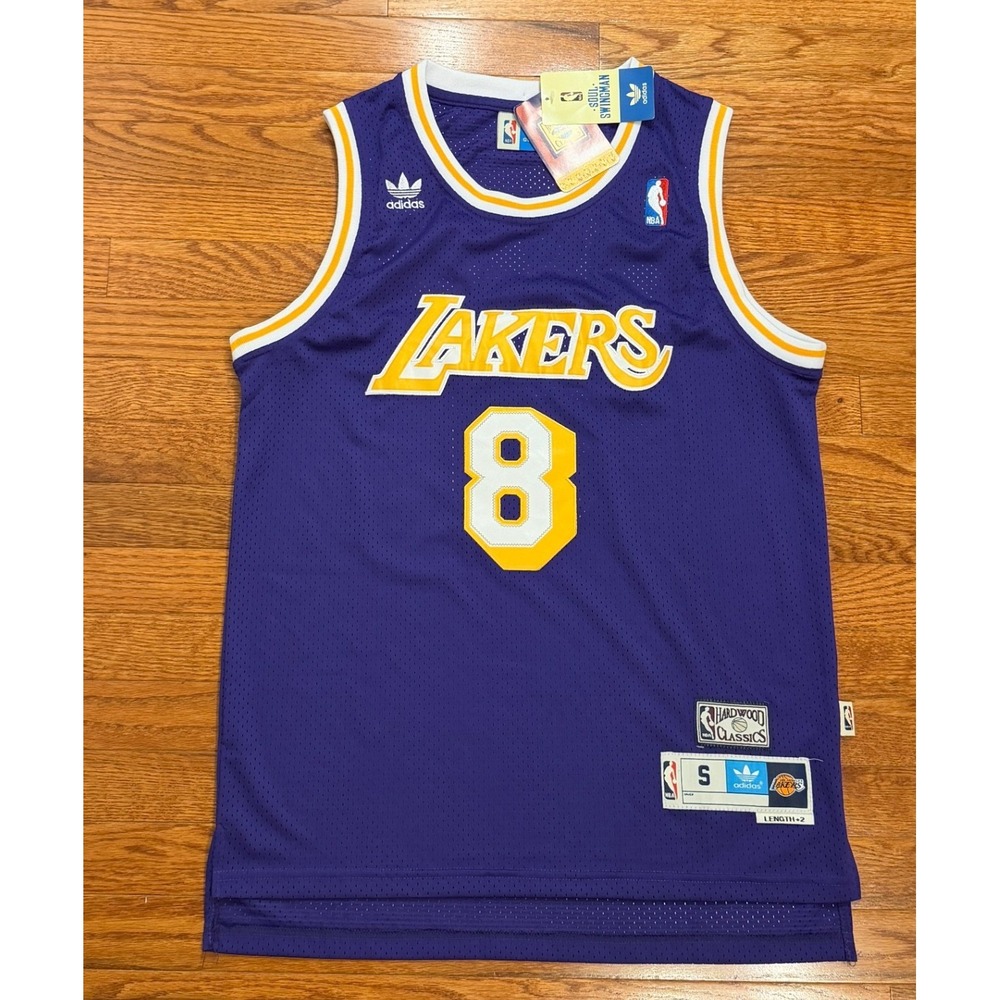 Adidas Kobe Bryant #8 Lakers Jersey Mens Small Purple NBA Hardwood Classics